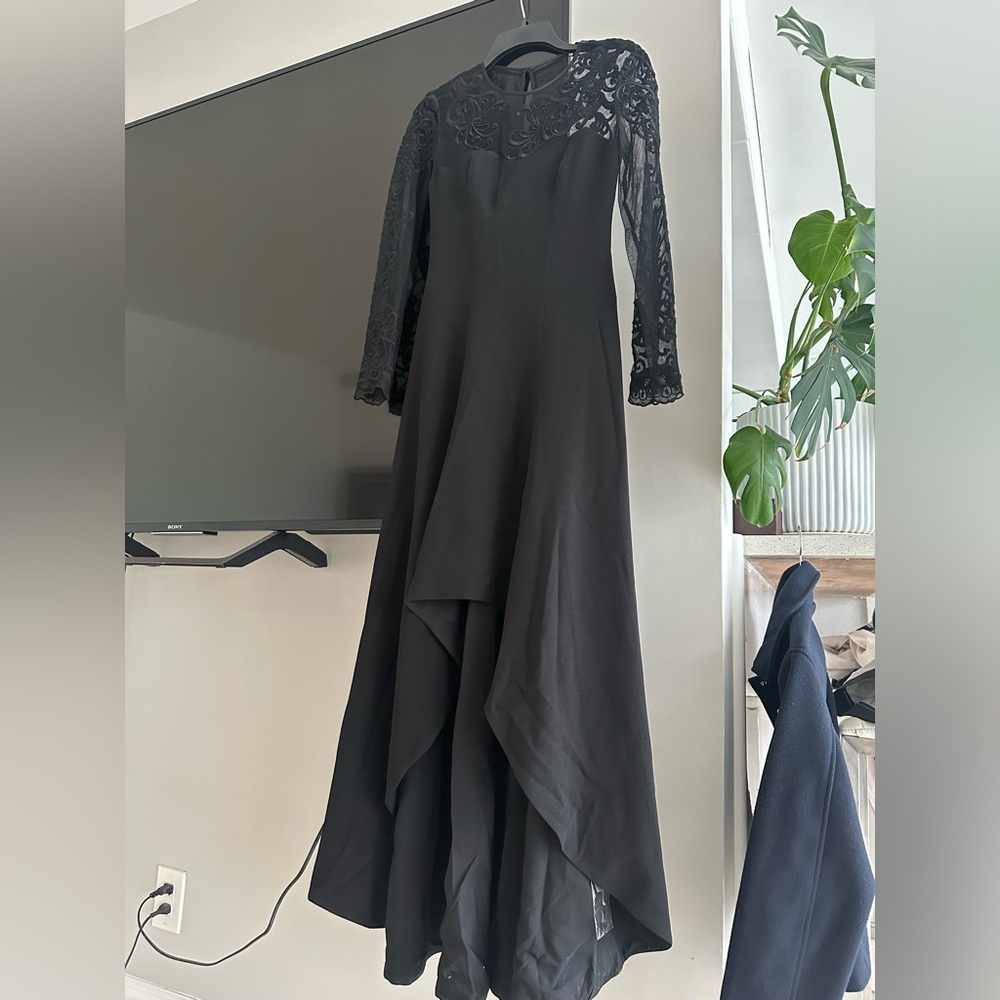 NEW! Karen Millen black maxi high low dress Sz US 4